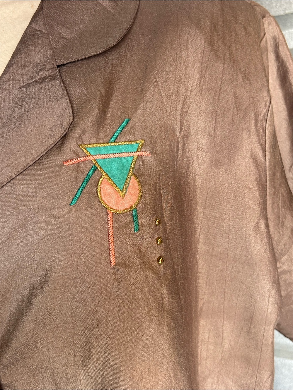 Retro Geometric Button Down - Picture 3 of 4